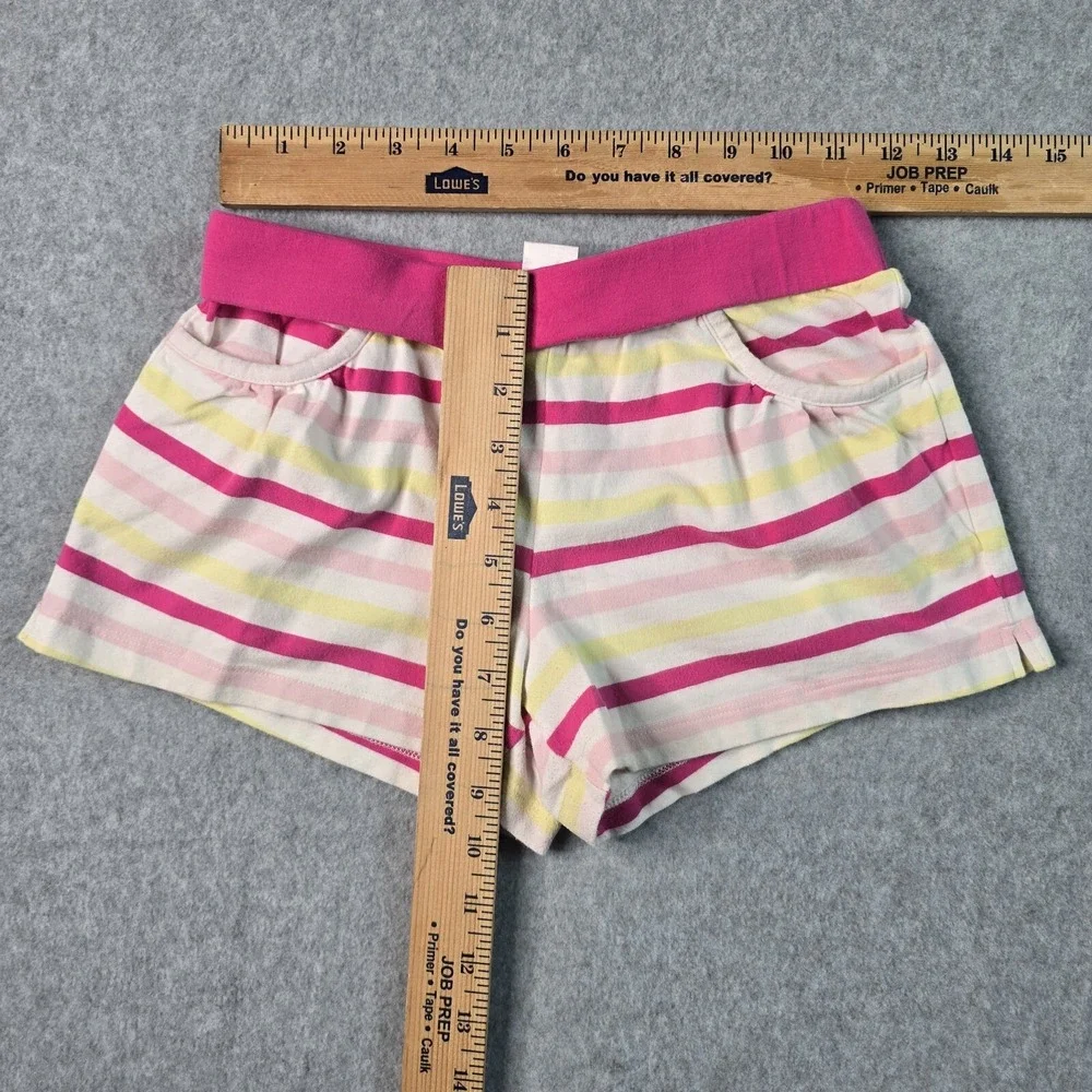 Gymboree Perfectly Sweet 2pc Short Set Girls Large Pink Striped Flutter Sleeve
